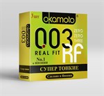Сверхтонкие плотно облегающие презервативы Okamoto 003 Real Fit - 3 шт. - фото 144839