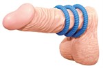 Набор из трех синих силиконовых колец Lust - фото 1317633