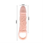Телесная насадка на пенис с подхватом MEN EXTENTSION - 17 см. - фото 48374