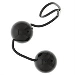 Чёрные вагинальные шарики на мягкой сцепке GOOD VIBES PERFECT BALLS - фото 1391523
