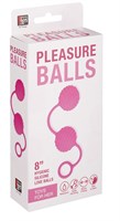 Розовые вагинальные шарики с ребристым рельефом - фото 1391535