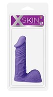 Фиолетовый стимулятор-фаллос XSKIN 6 PVC DONG - 15 см. - фото 145029