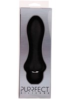 Чёрный вибромассажер для анальной стимуляции PURRFECT SILICONE ANAL VIBRATOR BLACK - 12,7 см. - фото 145052