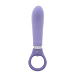 Фиолетовый анальный вибратор GOOD VIBES RING-G SMOOTH - 15,5 см. - фото 145089