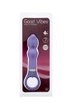 Фиолетовый анальный вибратор GOOD VIBES RING-G RIBBED - 15,5 см. - фото 145092