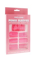 Набор из 7 розовых насадок на пенис ONE-A-DAY PENIS SLEEVES PINK - фото 145127