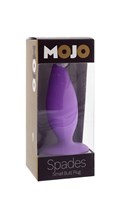 Фиолетовая анальная пробка MOJO SPADES SMALL BUTT PLUG - 10 см. - фото 145138