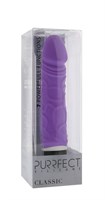 Фиолетовый вибратор-реалистик PURRFECT SILICONE CLASSIC 6.5INCH - 16,5 см. - фото 145190