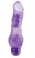 Фиолетовый гелевый вибратор JELLY JOY 7INCH 10 RHYTHMS PURPLE - 17,5 см. - фото 145201