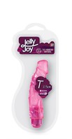 Розовый гелевый вибромассажёр JELLY JOY 7INCH 10 RHYTHMS PINK - 17,5 см. - фото 145206