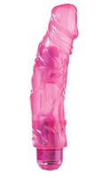 Розовый гелевый вибромассажёр JELLY JOY 7INCH 10 RHYTHMS PINK - 17,5 см. - фото 145205