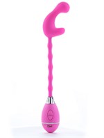 Розовый вибростимулятор на гибкой ручке THE CELINE GRIPPER - фото 145428