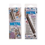 Коричневый вибромассажёр с загнутым кончиком 5-Function Precious Metal Slims Slender G s - 14 см. - фото 248936