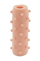 Телесная насадка на пенис с шишечками XLover - 14,5 см. - фото 145638