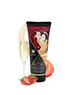 Массажный крем для тела с ароматом клубники и шампанского Sparkling Strawberry Wine - 200 мл. - фото 1359931
