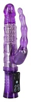 Фиолетовый вибратор для двойной стимуляции Rabbit Vibrator - 22 см. - фото 249041