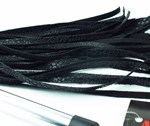 Черная плетка с металлической ручкой - 43 см. - фото 1391807