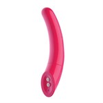 Ярко-розовый изогнутый вибромассажёр для G-стимуляции Body Curve - 20 см. - фото 145825