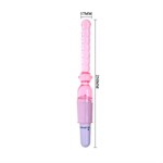 Тонкий розовый вибратор для анальной стимуляции - 25 см. - фото 183076