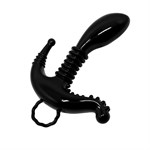 Чёрный стимулятор точки G, клитора и ануса 49388