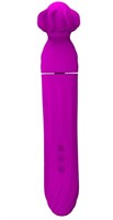 Фиолетовый вибратор с ротацией головки Pretty Love Abbott - фото 221046