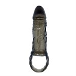 Фаллическая насадка на пенис с подхватом мошонки - 15 см. - фото 1391950