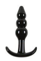 Чёрная анальная пробка Jelly Rancher T-Plug Ripple - 10,9 см. - фото 76267