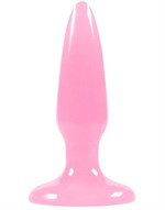 Розовая, светящаяся в темноте анальная пробка Firefly Pleasure Plug Mini Pink - 8,1 см. - фото 146171