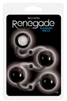 Чёрные анальные шарики Renegade Pleasure Balls - фото 146188