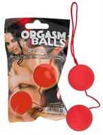 Красные вагинальные шарики Orgazm Balls - фото 146338
