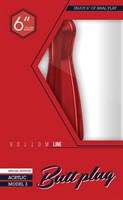 Красный анальный стимулятор Bottom Line 6  Model 3 Acrylic Red - 15,5 см. - фото 146398