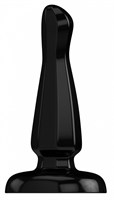 Чёрный анальный стимулятор Bottom Line 6  Model 3 Rubber Black - 15,5 см. - фото 146399