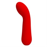 Красный гнущийся вибратор Faun - 15 см. - фото 1435979