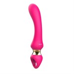 Розовый изогнутый вибромассажер Moon Vibrator - 21,1 см. 400461 - фото 38177