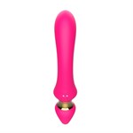 Розовый изогнутый вибромассажер Moon Vibrator - 21,1 см. - фото 1436134