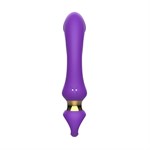 Фиолетовый изогнутый вибромассажер Moon Vibrator - 21,1 см. 400462 - фото 38186