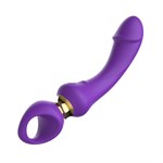 Фиолетовый изогнутый вибромассажер Moon Vibrator - 21,1 см. - фото 1436142