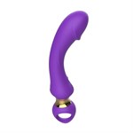 Фиолетовый изогнутый вибромассажер Moon Vibrator - 21,1 см. - фото 1436143