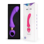 Фиолетовый изогнутый вибромассажер Moon Vibrator - 21,1 см. - фото 1436145