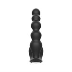 Черная анальная виброёлочка Anal Bead Vibrator с пультом ДУ - фото 1436263