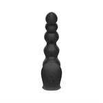 Черная анальная виброёлочка Anal Bead Vibrator с пультом ДУ - фото 1436264