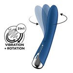 Синий вибратор-ротатор Spinning Vibe 1 - 18 см. 401604 Синий вибратор-ротатор Spinning Vibe 1 - 18 см. 401604