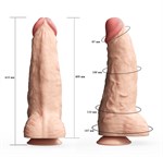 Гигантский фаллоимитатор на присоске - 41,5 см. - фото 1437242