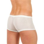 Мужские трусы-хипсы из ткани с текстурой змеиной чешуи Snake White Boxer 403313 - фото 58153