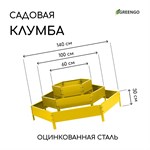 Желтая трехъярусная оцинкованная клумба 407384 - фото 778346