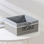 Серая корзина для хранения Storage (23х23х11 см) 407898 - фото 697514