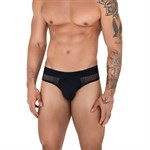 Черные мужские трусы-брифы оригинального кроя Swirl Brief 410988 - фото 656245