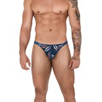 Темно-синие мужские трусы-тонги Continental Thong 411008 - фото 151732