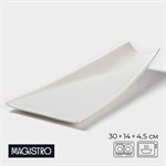 Блюдо фарфоровое Magistro «Бланш», 30×14×4,5 см, цвет белый 413582 - фото 704674