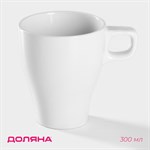 Кружка керамическая Доляна Coffee break, 280 мл, цвет белый 416348 - фото 714044